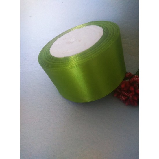 Ленты атласные однотонные 5 см цв. оливковый, цена за 5 м